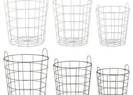Metallkörbe mit Henkeln, 2 Größen, 3er Set – Vielseitige Aufbewahrungslösung TK Gruppe® Grosshandel 