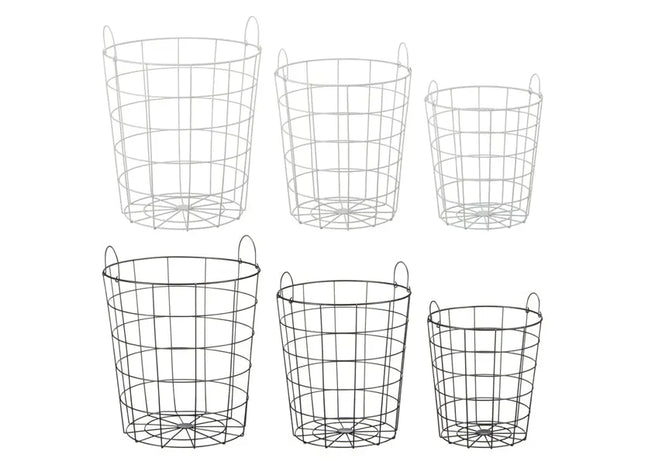 Metallkörbe mit Henkeln, 2 Größen, 3er Set – Vielseitige Aufbewahrungslösung TK Gruppe® Grosshandel 