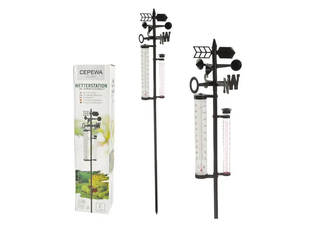 Meteorologische Messstation - Höhe ca. 150cm, Wetterdaten, Temperatur, Luftfeuchtigkeit TK Gruppe® Grosshandel 
