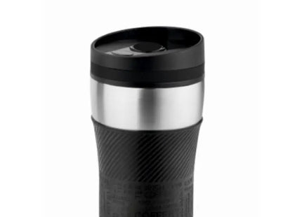 Metmaxx 250ml Thermotasse CremaOfficina - Elegantes Schwarz-Silber Design TK Gruppe® Grosshandel 