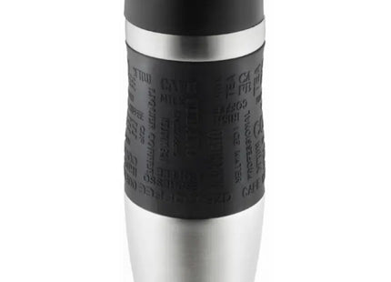 Metmaxx CremaEleganza 380ml Vakuumbecher - Schwarz-Silber Eleganz TK Gruppe® Grosshandel 