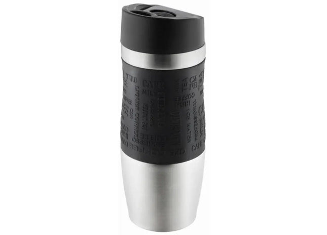 Metmaxx CremaEleganza 380ml Vakuumbecher - Schwarz-Silber Eleganz TK Gruppe® Grosshandel 