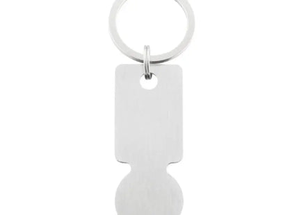 Metmaxx Eleganter Einkaufswagenlöser Style&Shop Schlüsselanhänger in Silberfarbe TK Gruppe® Grosshandel 