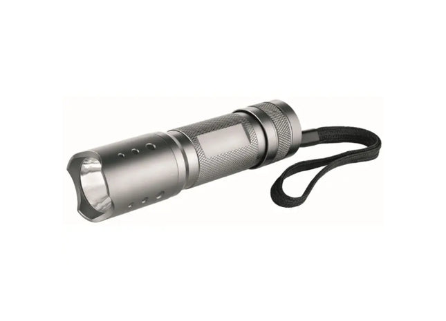 Metmaxx LED MegaBeam MultiPower3Watt Taschenlampe in Silber – Kraftvoll & Zuverlässig TK Gruppe® Grosshandel 