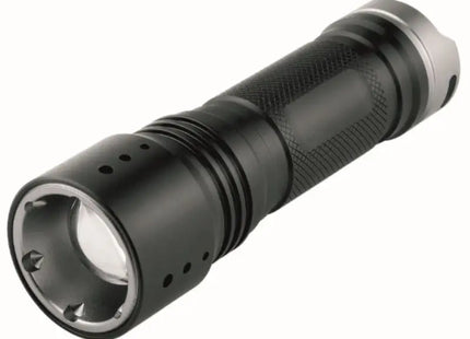 Metmaxx LED MegaBeam PowerFocus5Watt Taschenlampe in Schwarz-Silber – Leistungsstark TK Gruppe® Grosshandel 