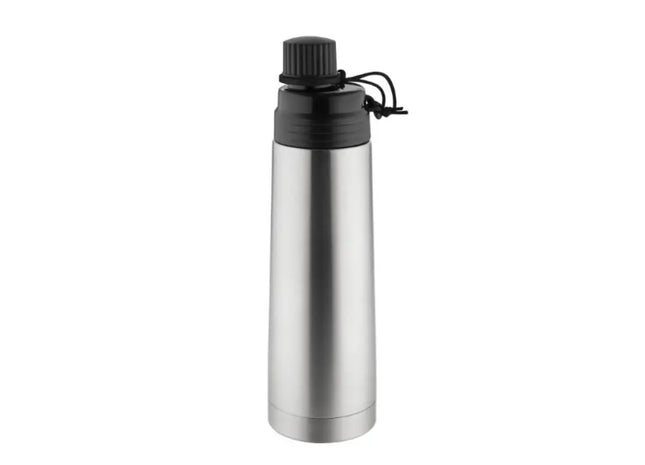 Metmaxx One4All Sportflasche, 500ml, Schwarz-Silber TK Gruppe® Grosshandel 