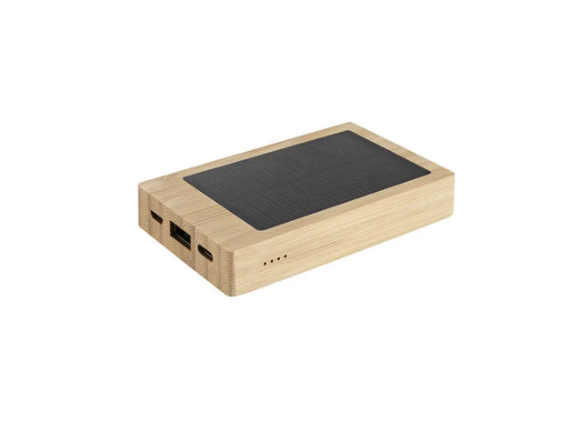 Metmaxx SolarBankProBamboo - Öko-Solar Powerbank aus Bambus TK Gruppe® Grosshandel 
