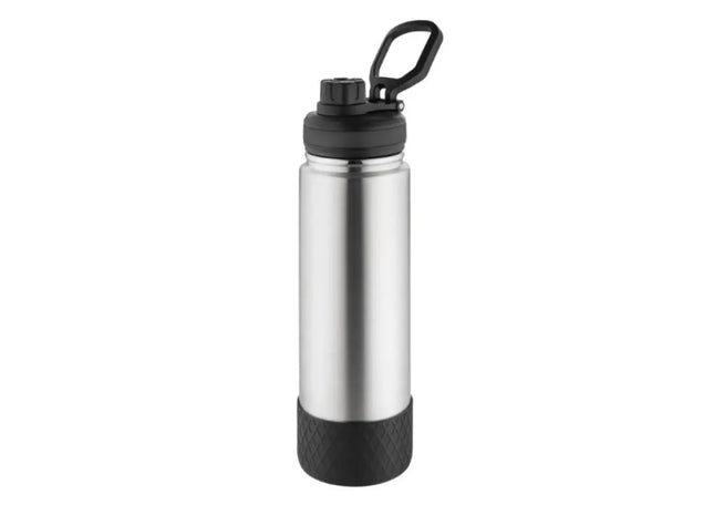 Metmaxx TheOneDeLuxe 600 ml Isolierflasche, Schwarz-Silber TK Gruppe® Grosshandel 