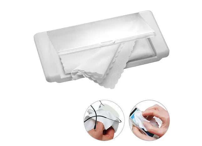 Mikrofasertuch Box in Weiß - Glasklar, Fusselfrei – Reinigungstuch TK Gruppe® Grosshandel 