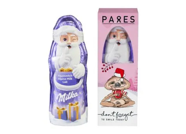 Milka Weihnachtsmann - Präsentbox mit individuellem Druck für festlichen Genuss TK Gruppe® Grosshandel 