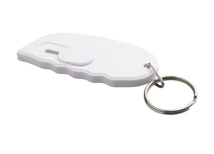 Mini-Cutter RE98-TONGI mit Schlüsselring in Weiß - Kompakt & Effizient TK Gruppe® Grosshandel 