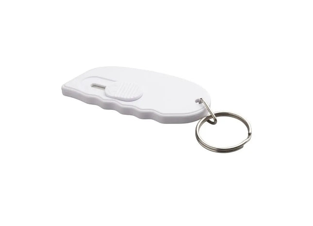 Mini-Cutter RE98-TONGI mit Schlüsselring in Weiß - Kompakt & Effizient TK Gruppe® Grosshandel 