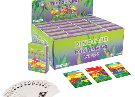 Mini-Dinosaurier-Spielkarten-Set, 6 x 4 cm, 3 verschiedene Designs – Kinderkartenspiel TK Gruppe® Grosshandel 