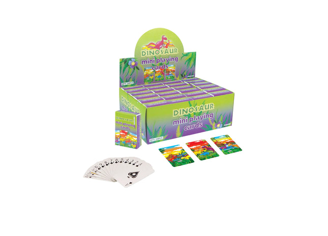 Mini-Dinosaurier-Spielkarten-Set, 6 x 4 cm, 3 verschiedene Designs – Kinderkartenspiel TK Gruppe® Grosshandel 
