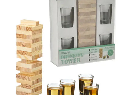 Mini Drunking Tower Trinkspiel – Spannender Party-Spaß für Erwachsene TK Gruppe® Grosshandel 