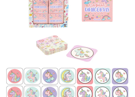 Mini Einhorn Snap-Spiel, 28 Karten, 5x5 cm TK Gruppe® Grosshandel 