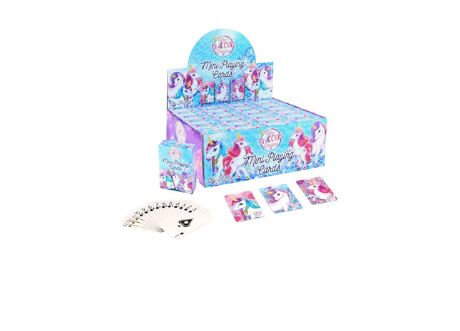 Mini-Einhorn-Spielkarten, 6 x 4 cm, 3 Sorten-Pack TK Gruppe® Grosshandel 