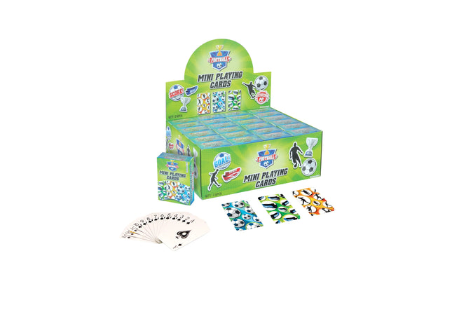 Mini-Fußball-Spielkarten-Set, 6 x 4 cm, 3 Sorten – Sportliches Kartenspiel für Kinder und Familie TK Gruppe® Grosshandel 
