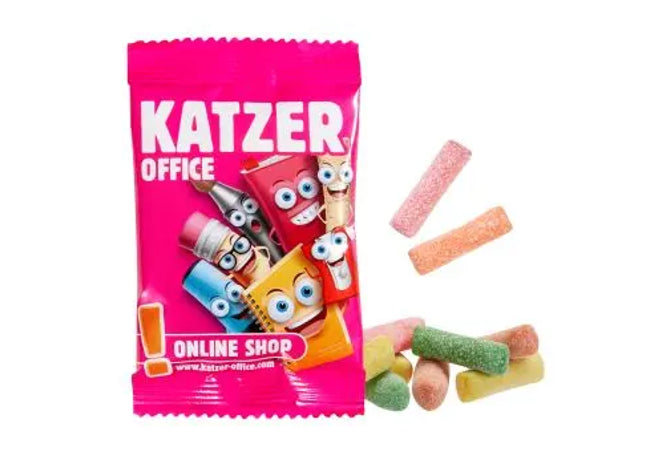 Mini HITSCHIES Sauer Mix in personalisierter Verpackung – Süß und sauer TK Gruppe® Grosshandel 