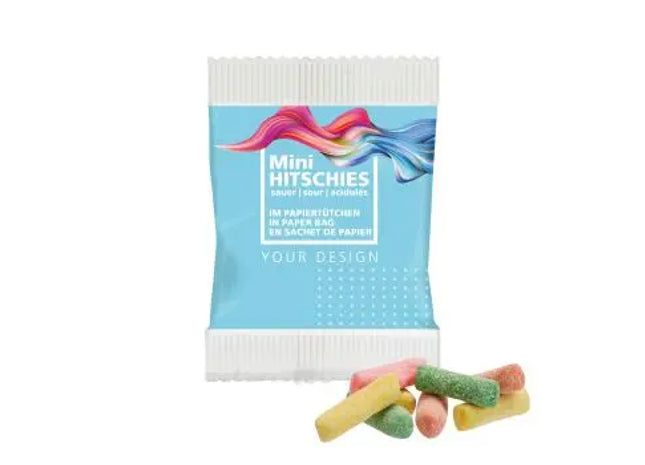 Mini HITSCHIES Sauer im Papiertütchen - Spritziger Snack TK Gruppe® Grosshandel 
