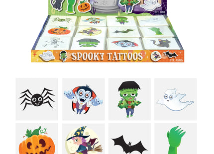 Mini-Halloween-Tattoos, 4 cm, 12 verschiedene Teile TK Gruppe® Grosshandel 
