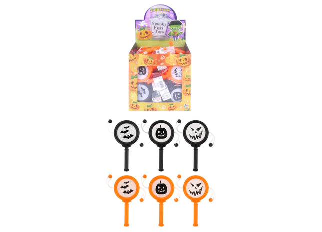Mini-Halloween-Trommel 10 cm – 2 Farben, 3 Designs, Partyspielzeug TK Gruppe® Grosshandel 