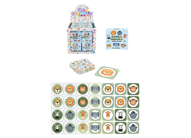 Mini Jungle Snap Kartenspiel, 28 Teile, 5 x 5 cm – Kompaktes und lustiges Kartenspiel für Kinder TK Gruppe® Grosshandel 