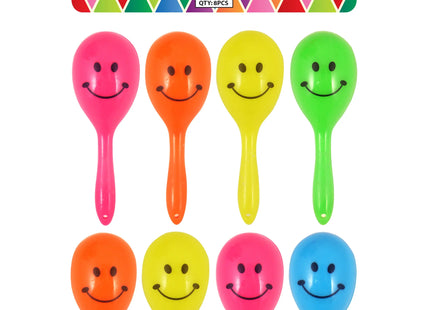 Mini-Maracas mit Lächeln, 7 cm, 5 verschiedene Farben - Musikspielzeug für Kinder TK Gruppe® Grosshandel 