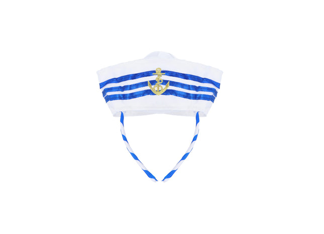 Mini Matrosenhut Stirnband Mit Streifen - Nautisches Partyzubehör TK Gruppe® Grosshandel 