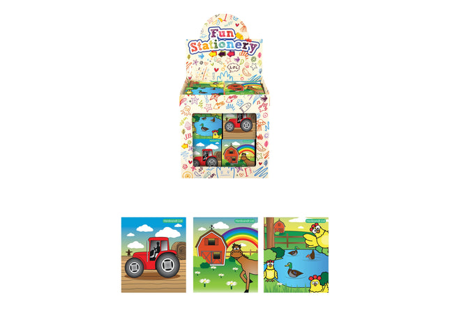 Mini Notizbuch Bauernhof 7x6 cm, Taschenjournal mit 10 Seiten TK Gruppe® Grosshandel 