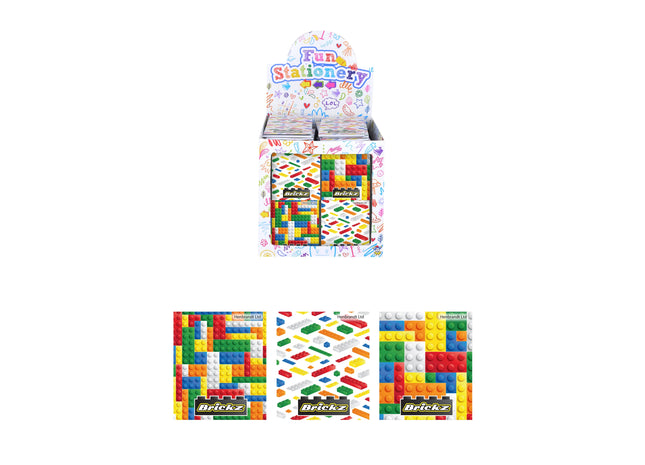 Mini Notizbuch Brickz 7x6 cm, Taschenjournal mit 10 Seiten TK Gruppe® Grosshandel 