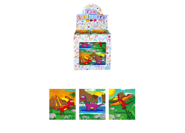 Mini Notizbuch Dinosaurier 7x6 cm, Taschenjournal mit 10 Seiten TK Gruppe® Grosshandel 