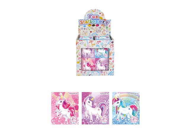 Mini Notizbuch Einhorn 7x6 cm, Taschenjournal mit 10 Seiten TK Gruppe® Grosshandel 