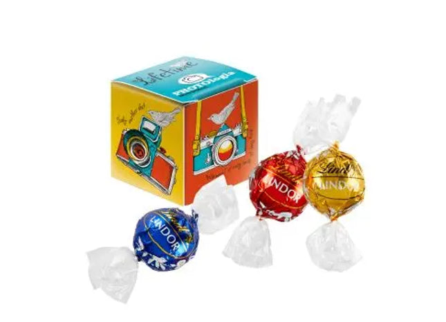Mini Promo-Würfel mit Lindt Lindor – Exklusiv bedruckt TK Gruppe® Grosshandel 