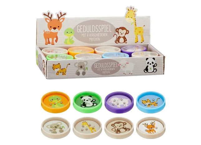 Mini Rund-Geduldsspiele, 8er Set, Durchmesser 6 cm – Knobelspaß für Unterwegs TK Gruppe® Grosshandel 
