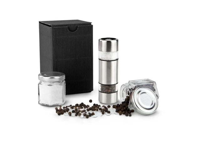 Mini Salz- & Pfefferstreuer Set in Schwarz - Elegantes Tischaccessoire TK Gruppe® Grosshandel 