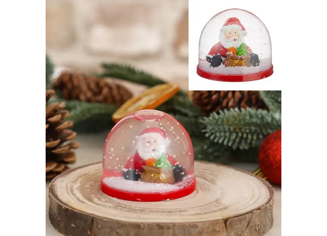 Mini-Schneekugel mit Weihnachtsmann, Festlicher Dekor, 5 cm Höhe TK Gruppe® Grosshandel 