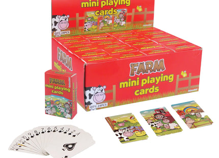 Mini Spielkarten Bauernhof Tiere, 6 x 4 Cm, 3 Sortiert - Kartenspiel für Kinder TK Gruppe® Grosshandel 