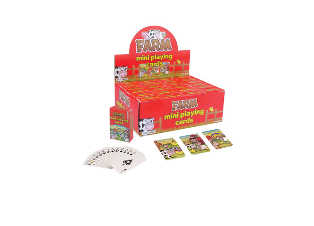 Mini Spielkarten Bauernhof Tiere, 6 x 4 Cm, 3 Sortiert - Kartenspiel für Kinder TK Gruppe® Grosshandel 