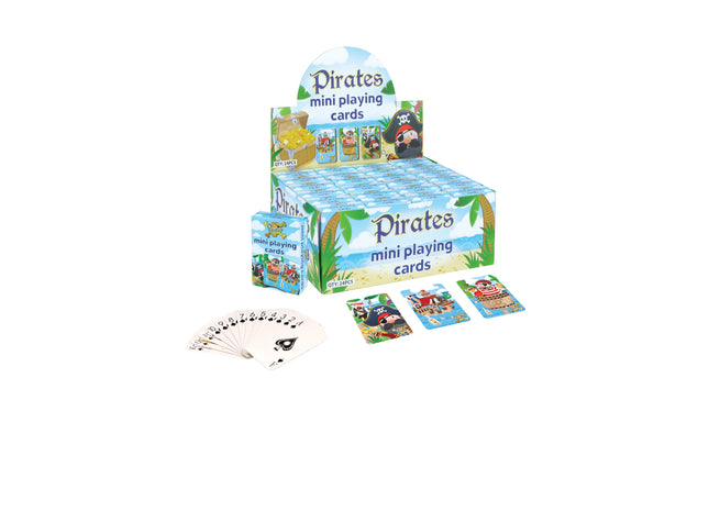 Mini-Spielkarten Piraten-Design, 6x4 cm, 3 verschiedene Motive, kompakt und reisefreundlich TK Gruppe® Grosshandel 