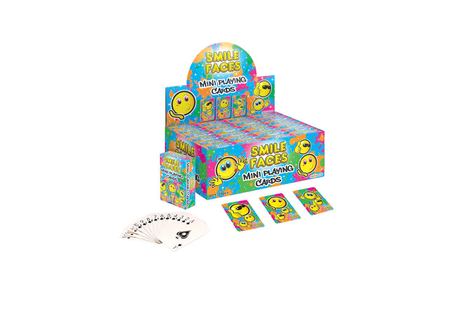 Mini-Spielkarten Smile 6X4Cm, sortierte Designs - 3er Pack TK Gruppe® Grosshandel 