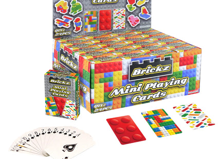 Mini-Spielkarten 'Brickz', 6 x 4 cm, 3 Sorten - Kompaktes Kartenspiel TK Gruppe® Grosshandel 