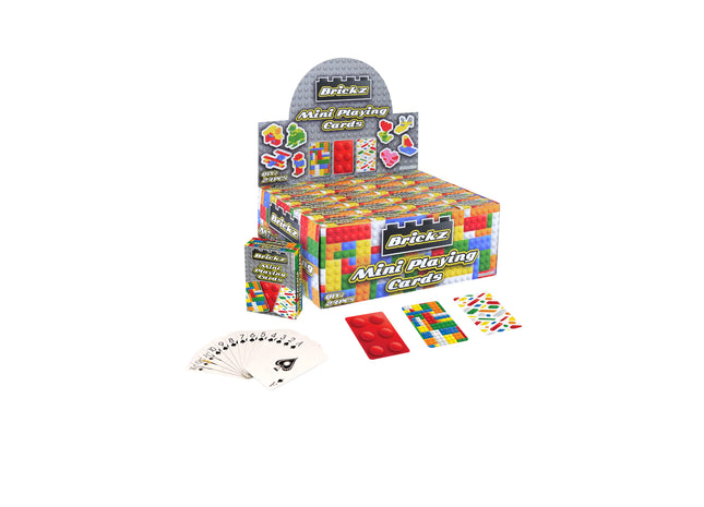 Mini-Spielkarten 'Brickz', 6 x 4 cm, 3 Sorten - Kompaktes Kartenspiel TK Gruppe® Grosshandel 