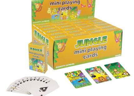 Mini-Spielkarten mit Dschungel-Design, 6x4 cm, 3 sortierte Muster, kompakt und reisefreundlich TK Gruppe® Grosshandel 