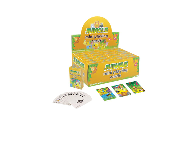 Mini-Spielkarten mit Dschungel-Design, 6x4 cm, 3 sortierte Muster, kompakt und reisefreundlich TK Gruppe® Grosshandel 