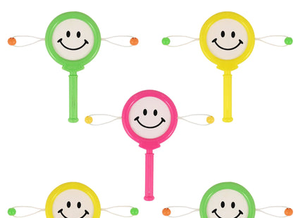 Mini Spin Drums mit Lächeln, 10 cm, 4 Sorten - Musikalisches Spielzeug für Kinder TK Gruppe® Grosshandel 