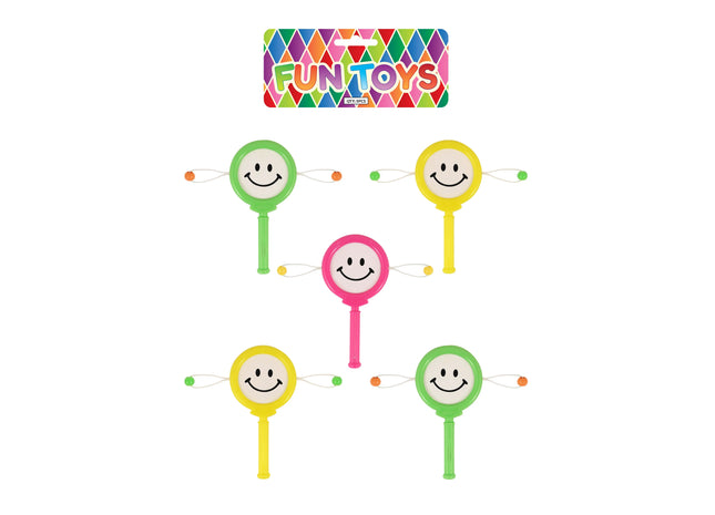 Mini Spin Drums mit Lächeln, 10 cm, 4 Sorten - Musikalisches Spielzeug für Kinder TK Gruppe® Grosshandel 