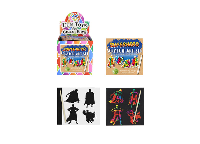 Mini Super Hero Magic Color Scratch Set, Öko, 8,5 x 8,5 cm - Kreatives Kratzbild-Set für Kinder
Benutzer TK Gruppe® Grosshandel 