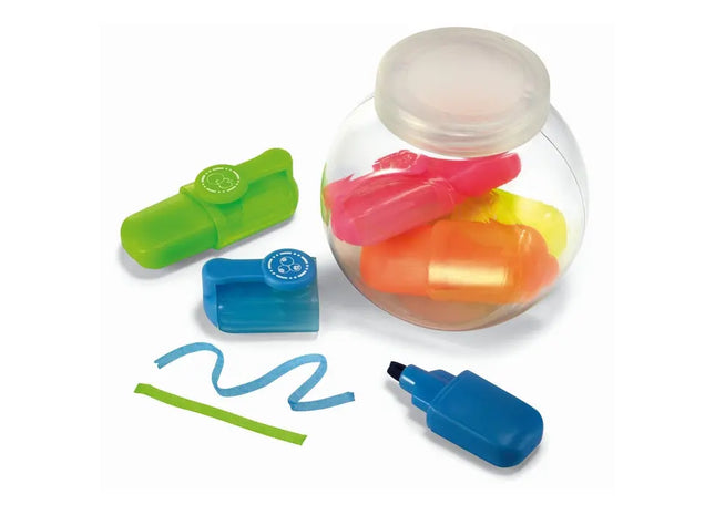 Mini-Textmarker-Set FUN FOR FIVE - Multicolour - Kompaktes Set für Buntes Hervorheben TK Gruppe® Grosshandel 