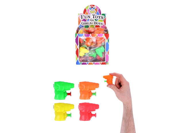 Mini-Wäschepistole, 5 cm, 4-teiliges Sortiment, Wäschespielzeug für Kinder und Partys TK Gruppe® Grosshandel 